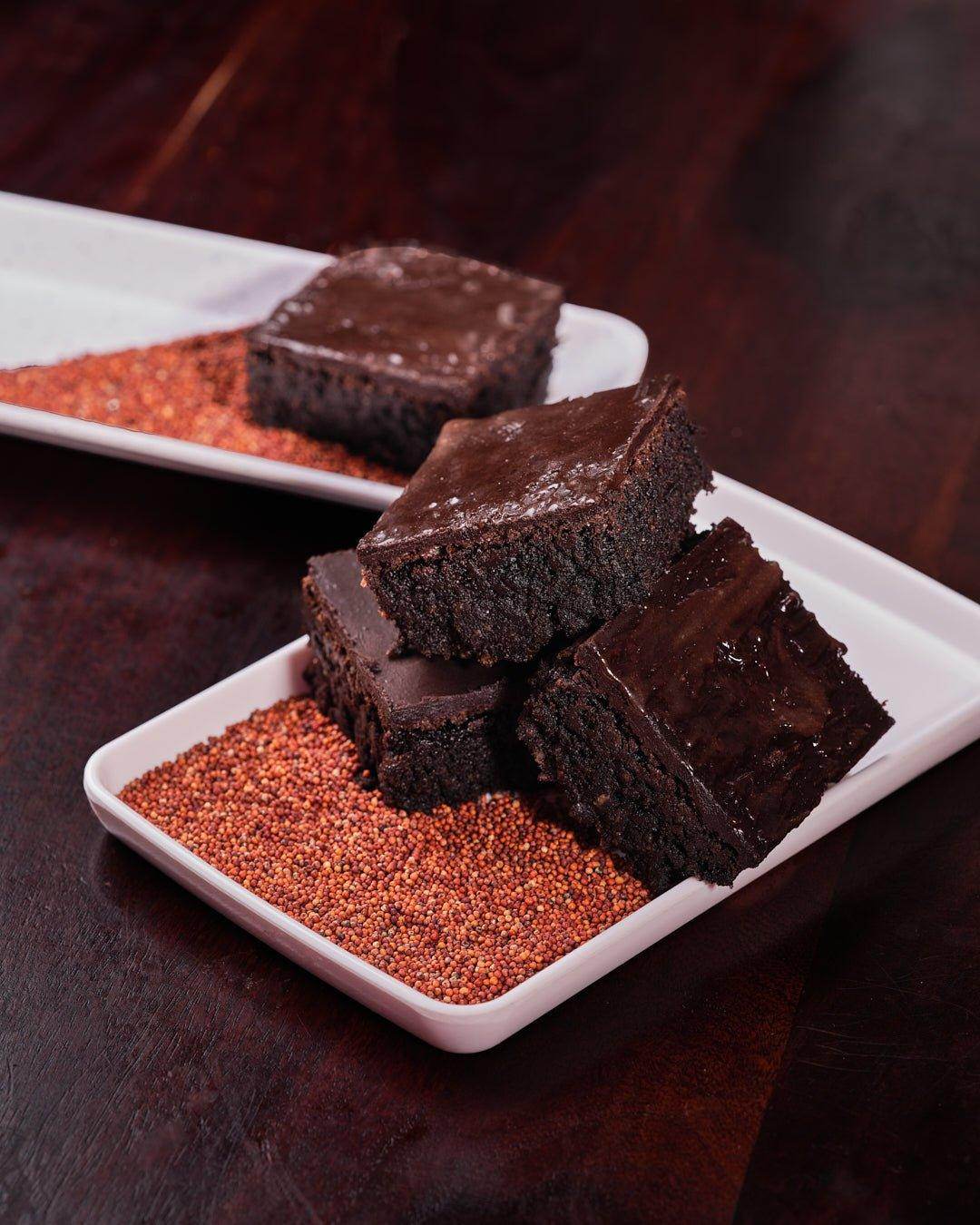 Multigrain Millet Chocolate Brownie (4 pcs) | No refined flour | No preservatives | Low Sugar - Eatntunes