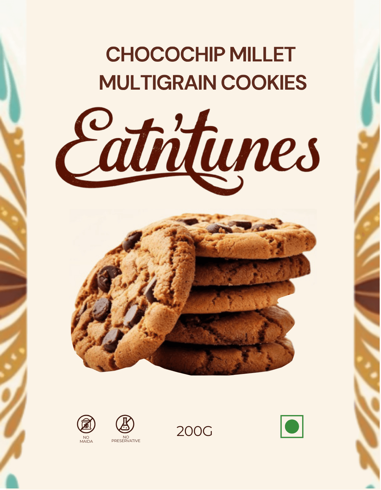 Lunch box Cookies-20nos| No refined flour | No preservatives | Low Sugar | 100% Natural - Eatntunes
