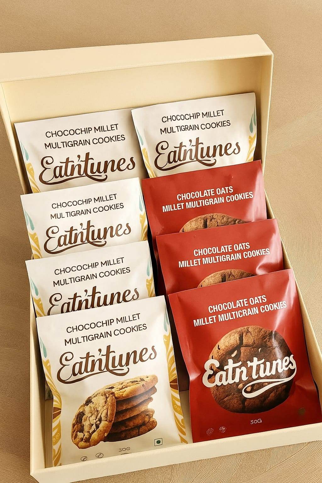 Lunch box Cookies-20nos| No refined flour | No preservatives | Low Sugar | 100% Natural - Eatntunes