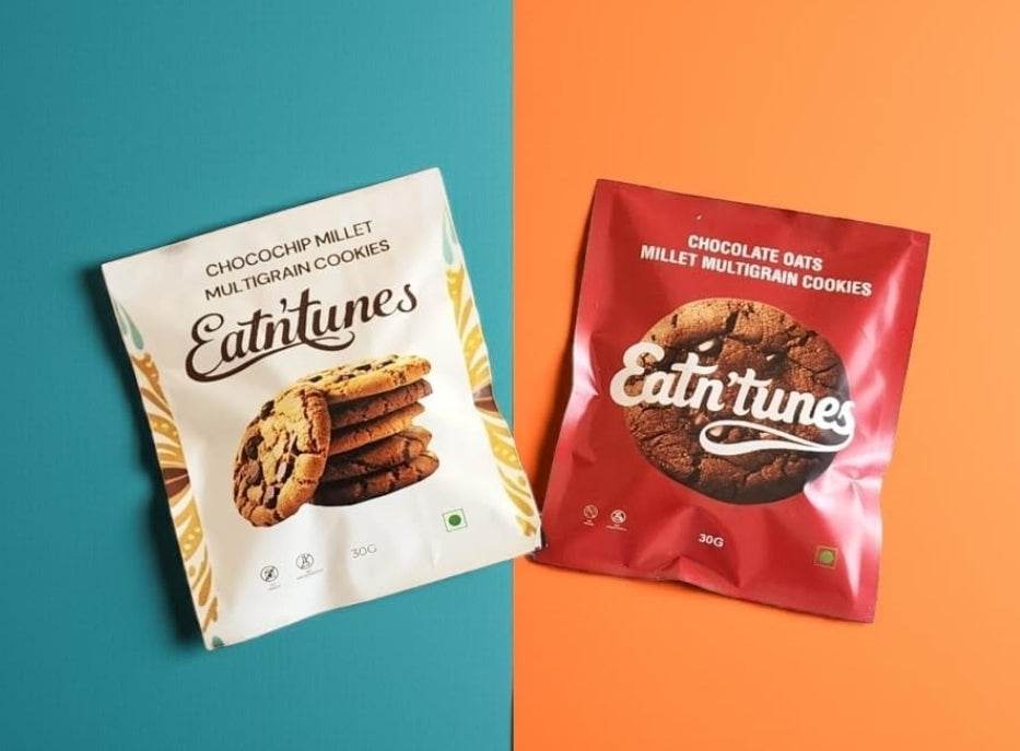 Lunch box Cookies-20nos| No refined flour | No preservatives | Low Sugar | 100% Natural - Eatntunes