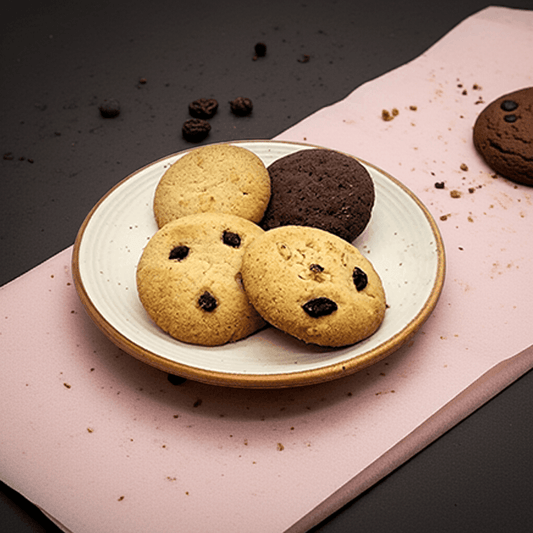 Assorted cookies -Chocolate oats,Chocochip ,Dryfruit ,Butter | No refined flour | No preservatives | Low Sugar | 100% Natural - Eatntunes
