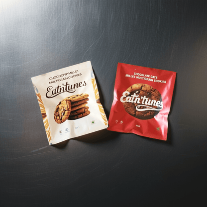 Lunch box Cookies-20nos| No refined flour | No preservatives | Low Sugar | 100% Natural - Eatntunes